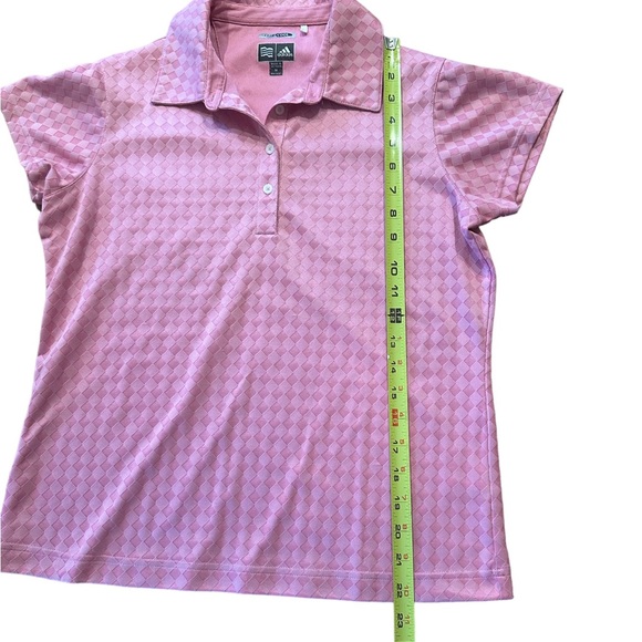 Adidas Climalite Juniors Pink Short Sleeve Quarter Button Up Size Medium - Picture 4 of 7